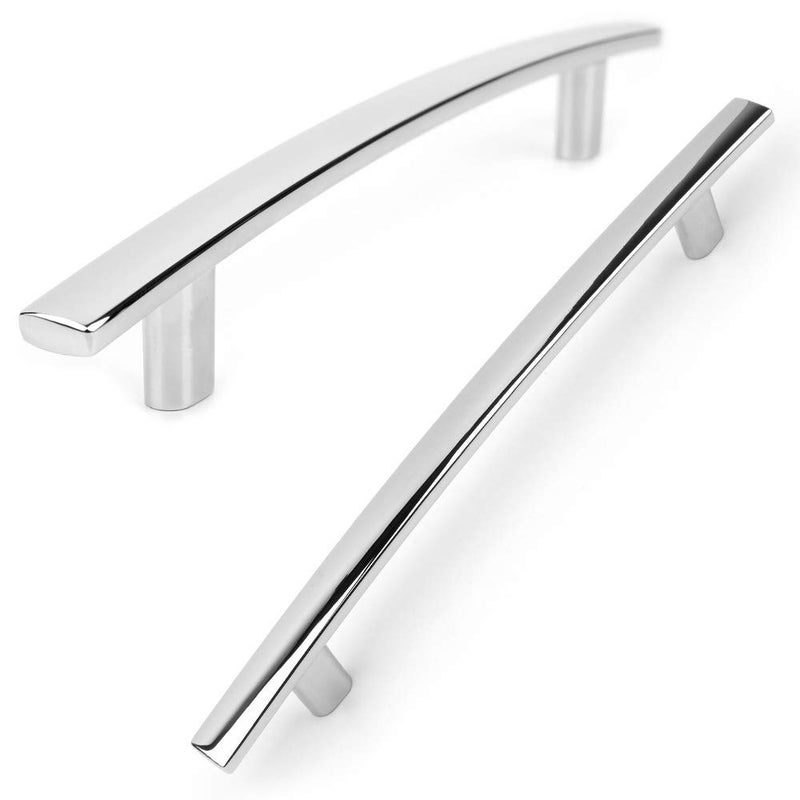 KOOFIZO 10 Pack 5 Inch Polished Chrome Kitchen Cabinet Pulls Polished Chrome Cabinet Handles Chrome Cabinet Hardware for Kitchen Cabinets 1961 Drawer Dresser Cupboard Bedroom - Image 1